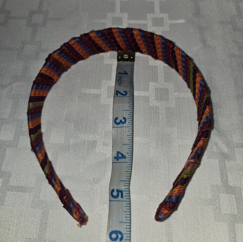 Multicolored Fabric Covered Headband, Excellent Like New Condition